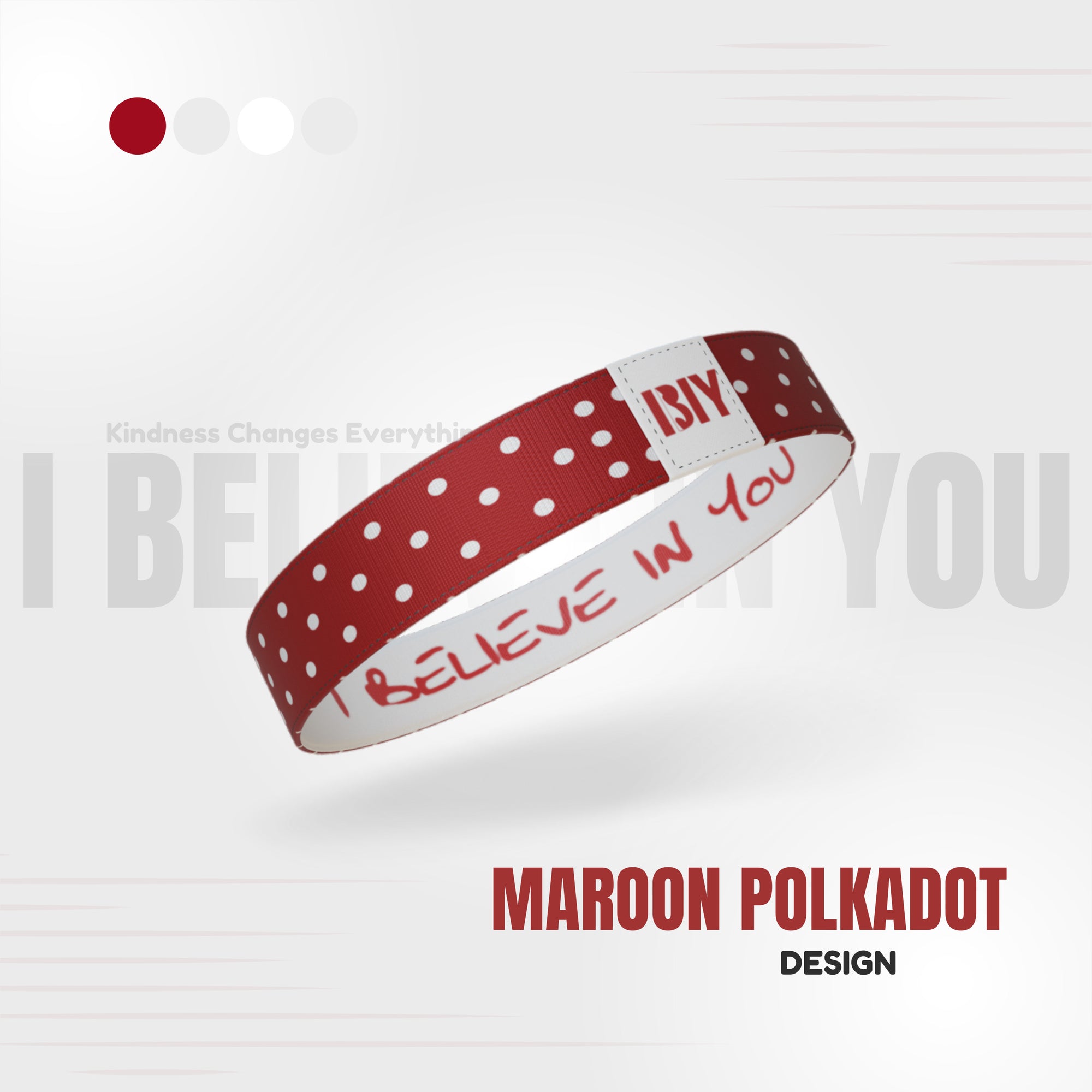 maroon polkadot (3 pack)